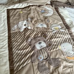 Koala Baby Crib Set Total 7 Pieces. Excellent Condition. Barely Used. No Stains. Clean.  Fleece Blanket.Original Price $150