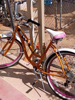 Adult gear Rosa Pink y yellow amarilla bicycle bicicleta