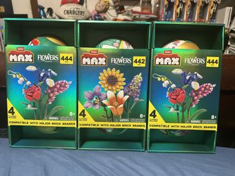 ZURU Max Flowers Collection 4 Flowers 441 Pieces NEW