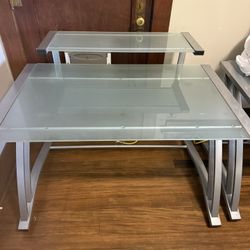 2 Sea glass desks plus chair