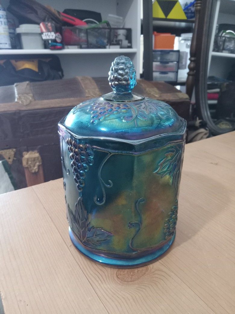 Carnival Glass Canister