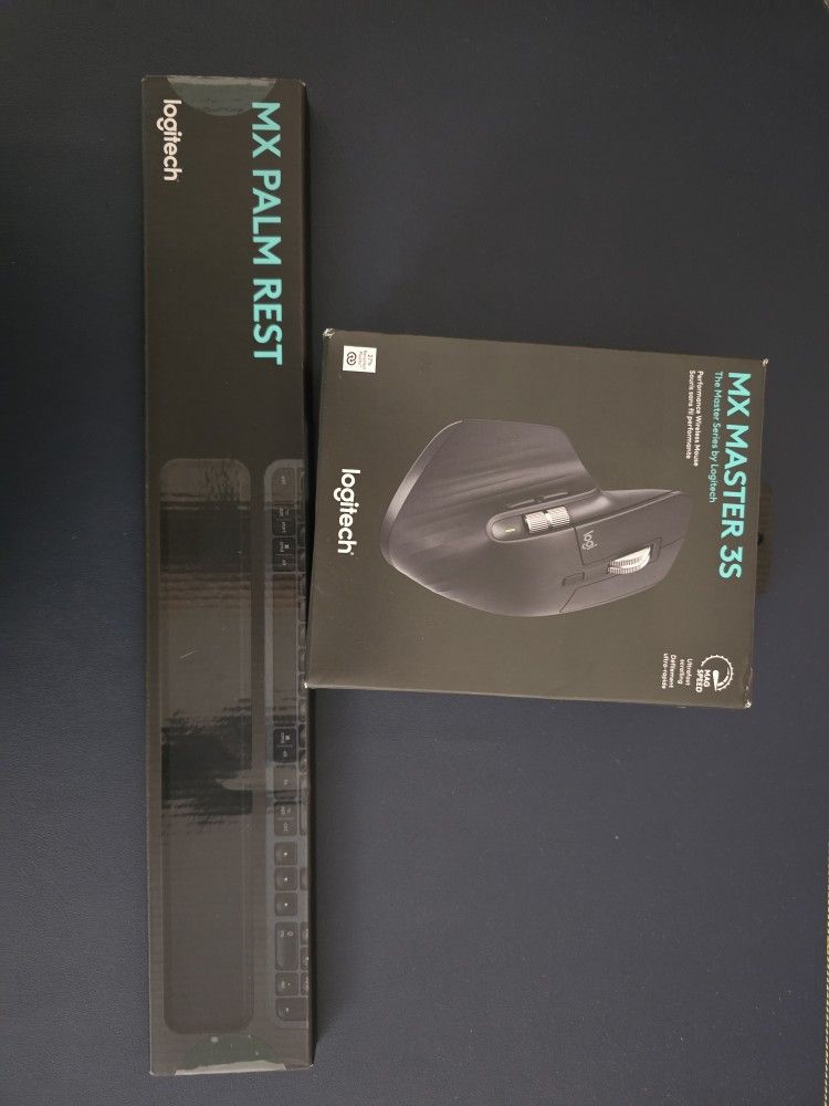 Logitech MX Master 3S Wireless Mouse & Logitech MX Palm Rest for MX Keys
