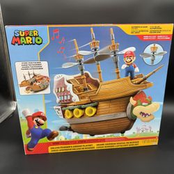 Super Mario. Deluxe Bowsers Airship Play Set New