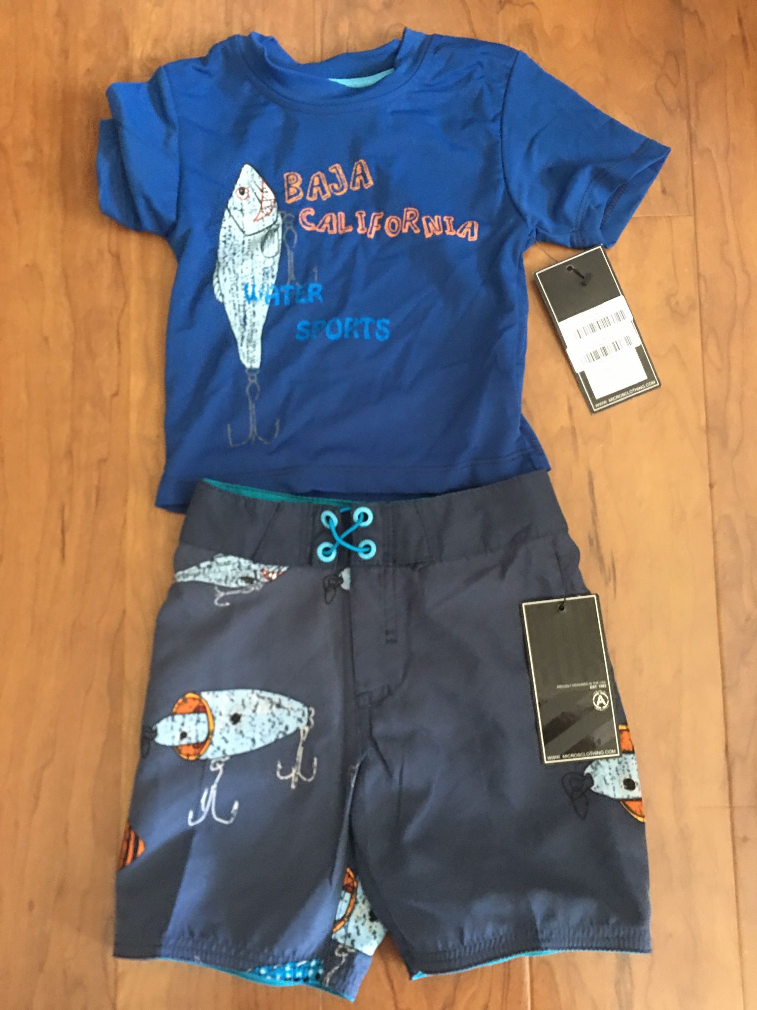 Baby Boys Rash guard And Shorts Size 12 Mths New