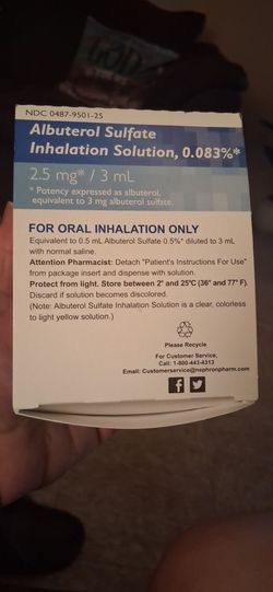 Albuterol sulfate inhalation