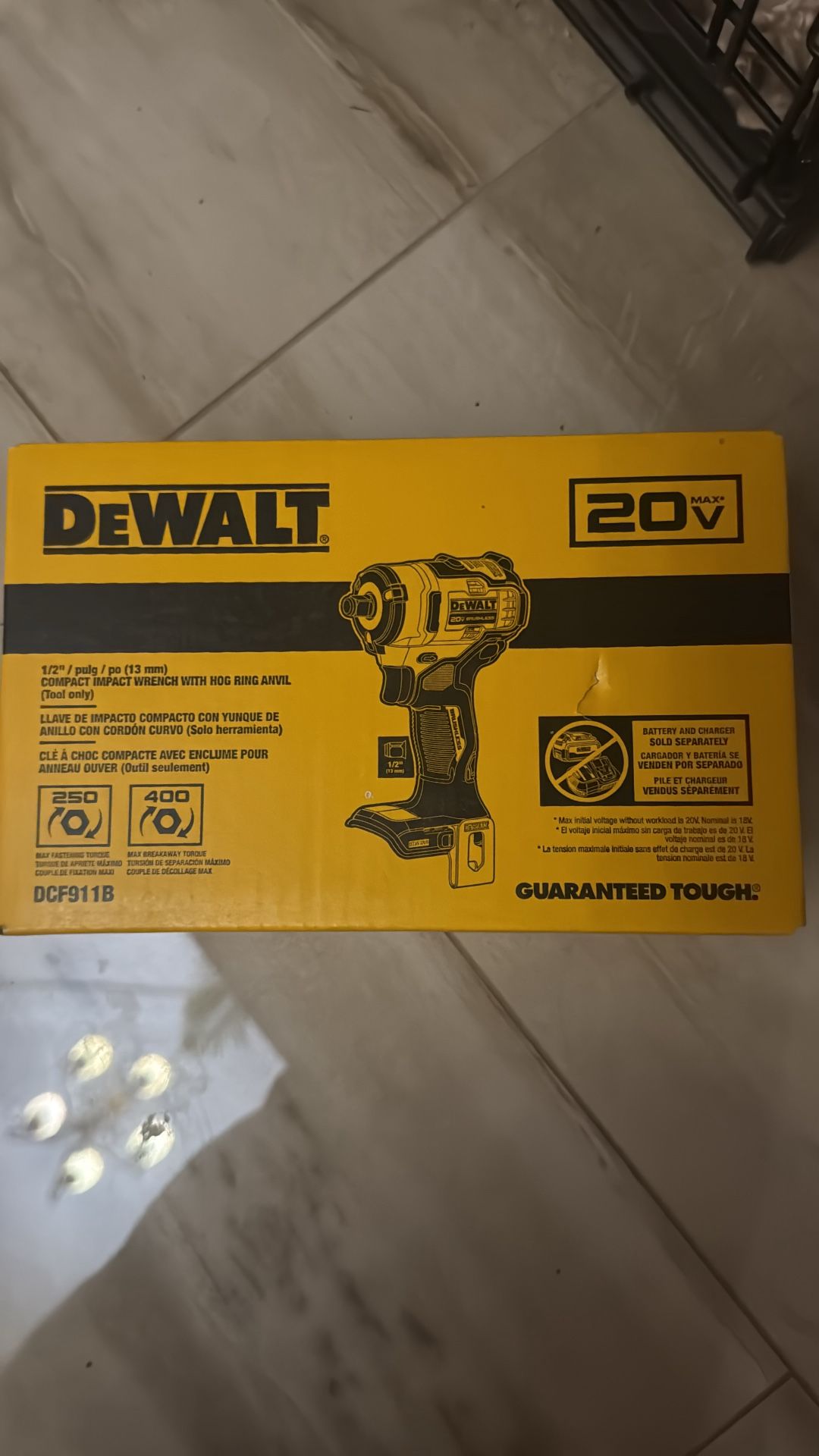 Dewalt 20V 1/2 impact wrench
