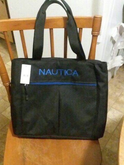 Nautica Tote/Carry-on Bag Black/Cobalt Blue