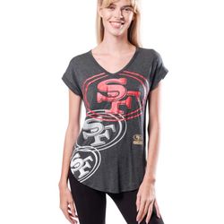 ULTRA GAME NFL SAN FRANCISCO 49ERS WOMENS VINTAGE STRIPE SOFT MODAL TEE SHIRT XL