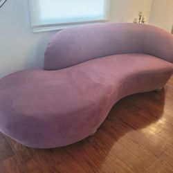 Purple Serpentine Cloud Sofa: Stain Resistant 