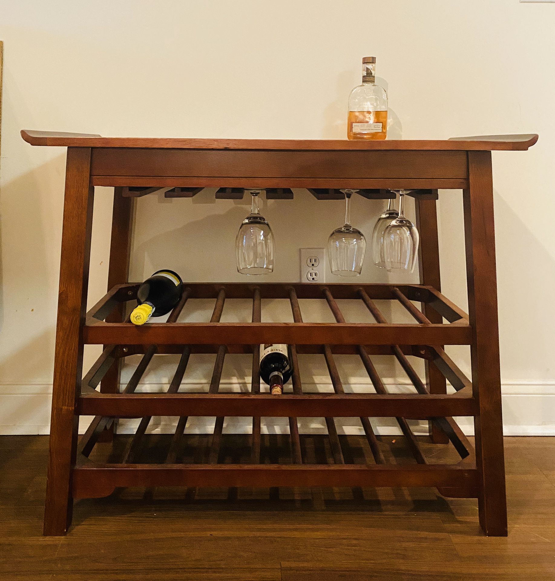 Wine Rack/Bar Table - Real Wood