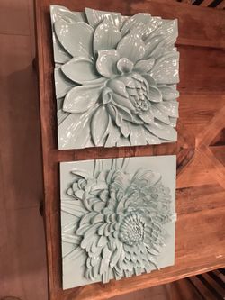 LOTUS FLOWER PLAQUES SET
