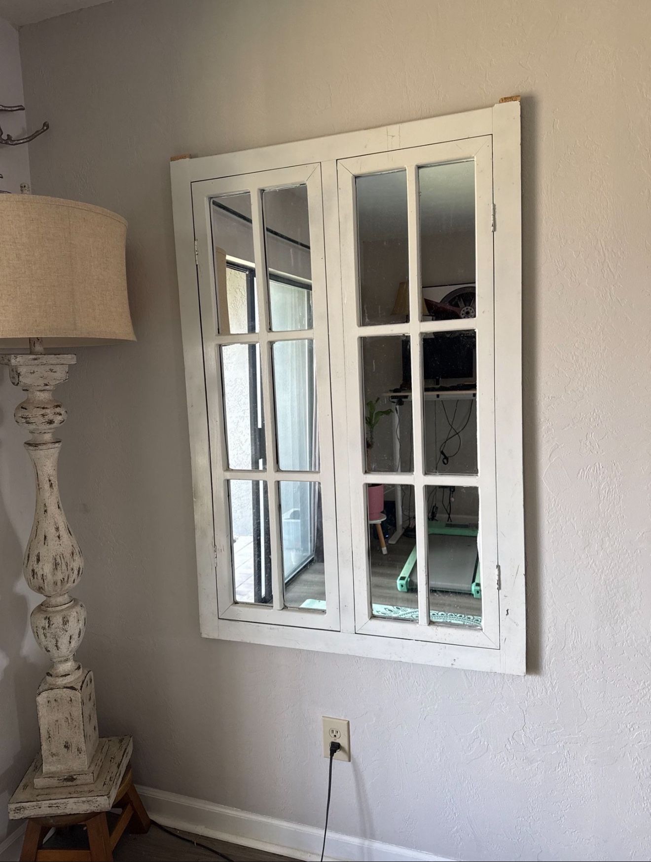 Set Of Two Window Mirrors Vintage *Large*