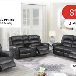 Reclining Sofa Set 