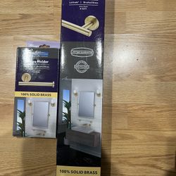 Tissue And 18” Towel Bar 100% Brass