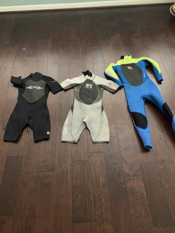 3 Size 8 Wetsuits