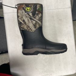 TIDEWE Rubber Neoprene Boots Men And Women, Waterproof Sturdy 6mm Neoprene Boot, Rain Boot Hunting Boot Arctic Outdoor Boot（Next Camo G