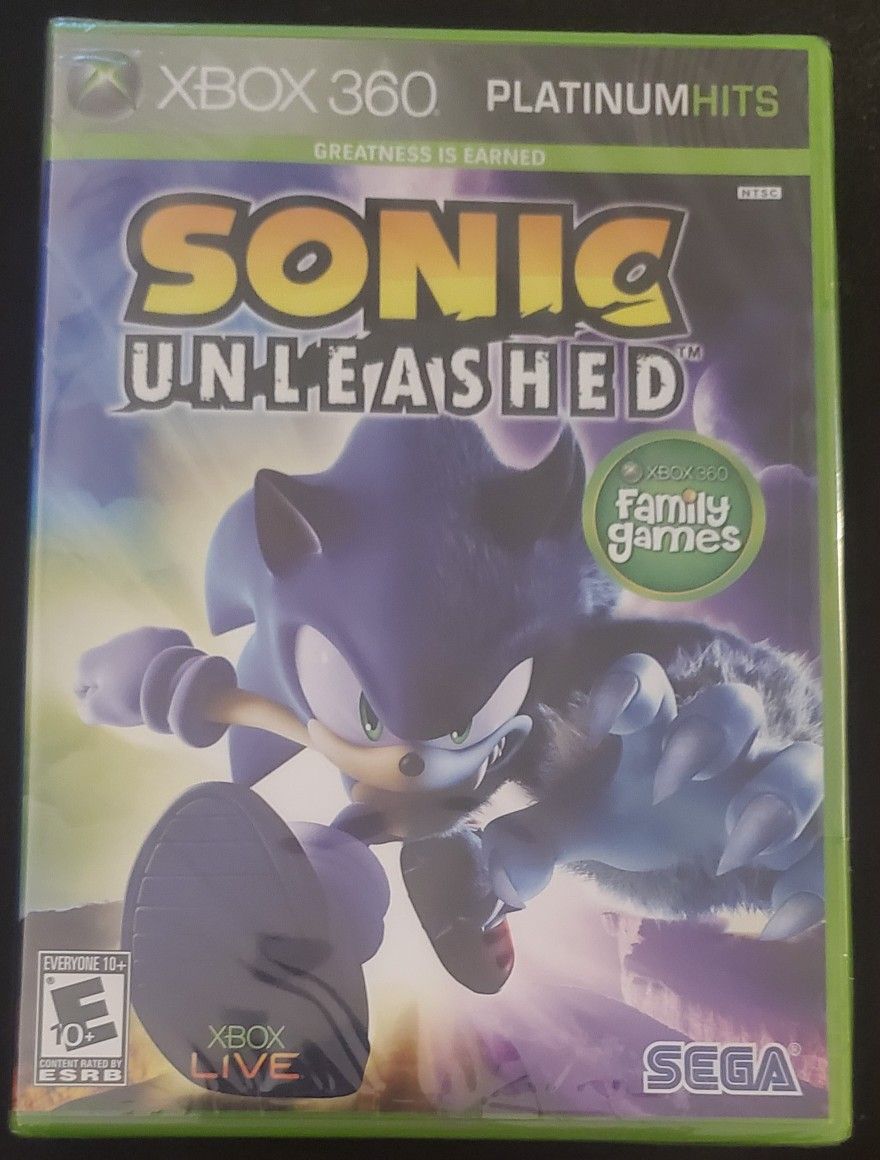 Sonic Unleashed Xbox 360 Video Game Cartridge