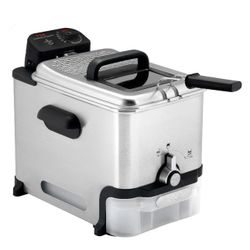 T-fal 3.5L Stainless Steel Deep Fryer W/Basket 1700W Oil Filtration Temp Control  Open box item is new!  The T-fal 3.5L Stainless Steel Deep Fryer wit