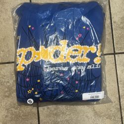 Brand new Marina blue sp5der hoodie 