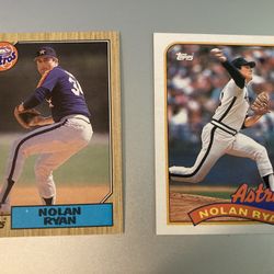 1987 & 1989 TOPPS Nolan Ryan card