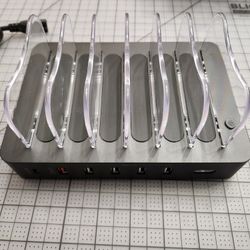 Charging Station For 6 Devices. iPhone And Android Compatible 