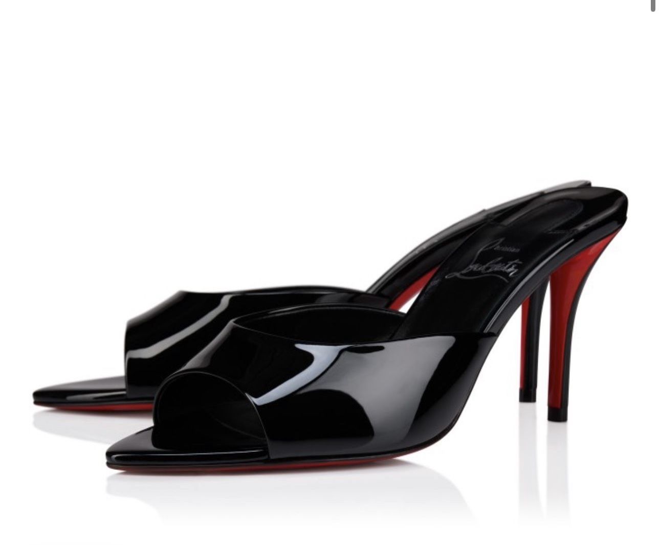 Christian Louboutin Miss Z Mule 80mm – Black Patent Leather