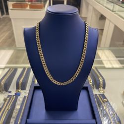 Chain Cubanlink 10k Semisolid 22 Inch 9 Mm Wide 