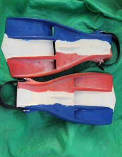 Vintage U.S. DIVERS Patriotic Bicentennial 1976 Dive Fins