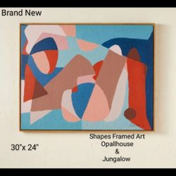 Brand New Opallhouse & Jungalow 30x24 Shapes Framed Art