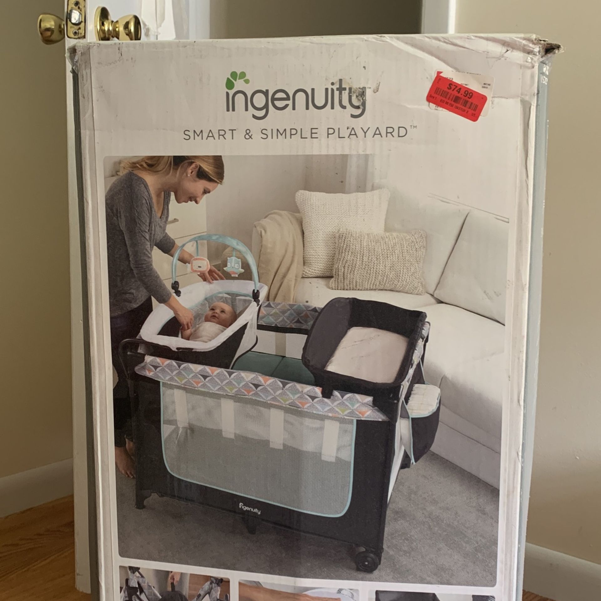 Ingenuity Smart and Simple Packable Portable Playard with Changing Table - Ridgedale