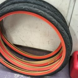 Flame Tread Red Wall 26"Bicycle Tires