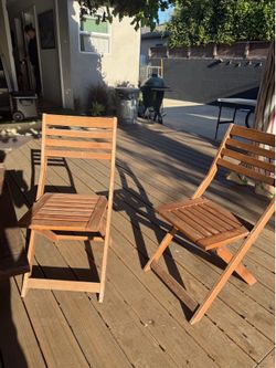 Wood outdoor patio set