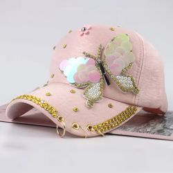 Summer Hat For Women Butterfly Diamond 
