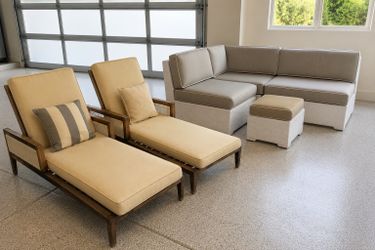 Outdoor patio furniture long chairs, and Sectional PRICES VARY