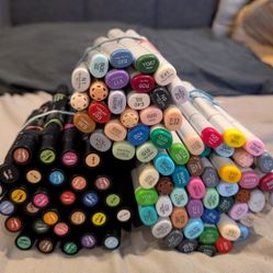 Copic Set B and Prismacolor Alcohol Markers 
