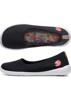 UIN Ballet Flats Shoes for Women Art Printed Wide Toe Casual Breathable Lightweight Slip On Women Loafers Size 5.5