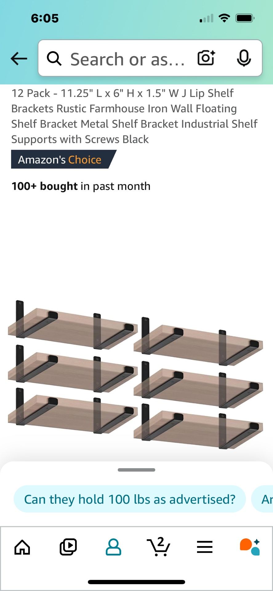 Floating Shelf Brackets 4/$15.00 12/$35