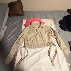 Camisa De Mujer Color Beige Talla L