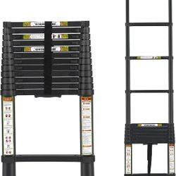 Telescopic/Collapsible 16.5 Foot Aluminum Ladder 