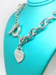 Authentic Tiffany &Co Heart Toggle Necklace 