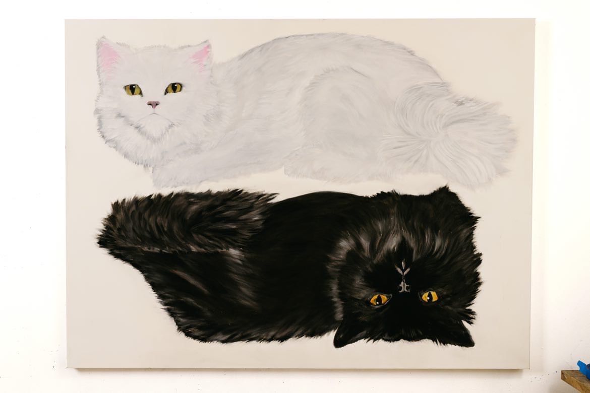 Cat Oil Painting 