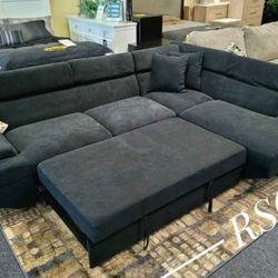 Sleeper Sectional Couch With Chaise 💛No Needed Credit Check 💛 $39 Down Payment with Financing