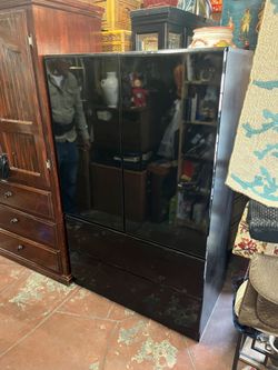 millennium modern black lacquer cabinet