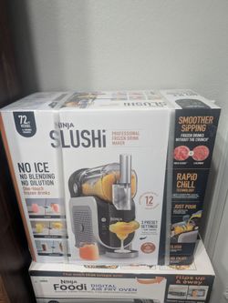 Ninja slushie maker silver and black