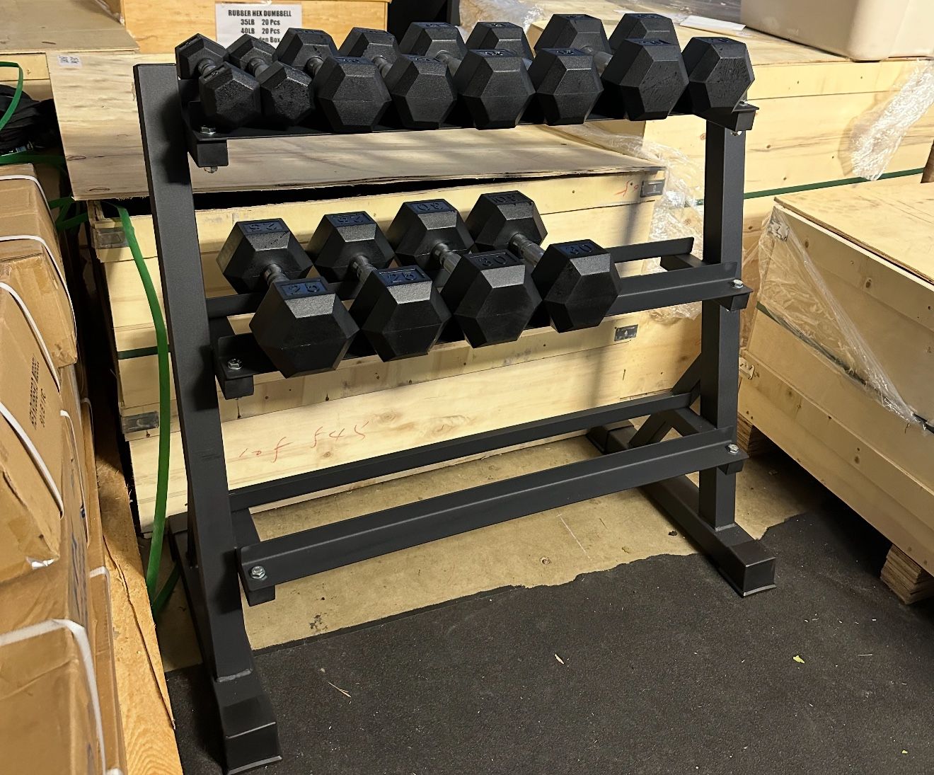 NEW Dumbbell Set w/ Rack (5-50 lbs)