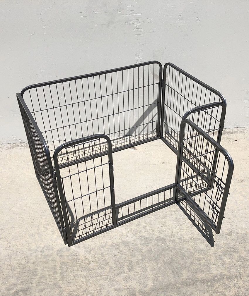 (NEW) $55 Heavy Duty 37”x25”x24” Pet Playpen Dog Crate Kennel Exercise Cage Fence, 4-Panels Play Pen