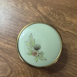 Vintage Small Glass Vanity Container 