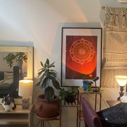 Wooden Hand Made Hanging Mirror 