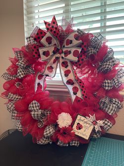 Ladybug Spring Wreath