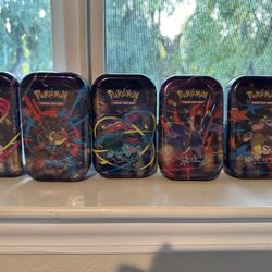 Pokemon Mega Evolution tins x5